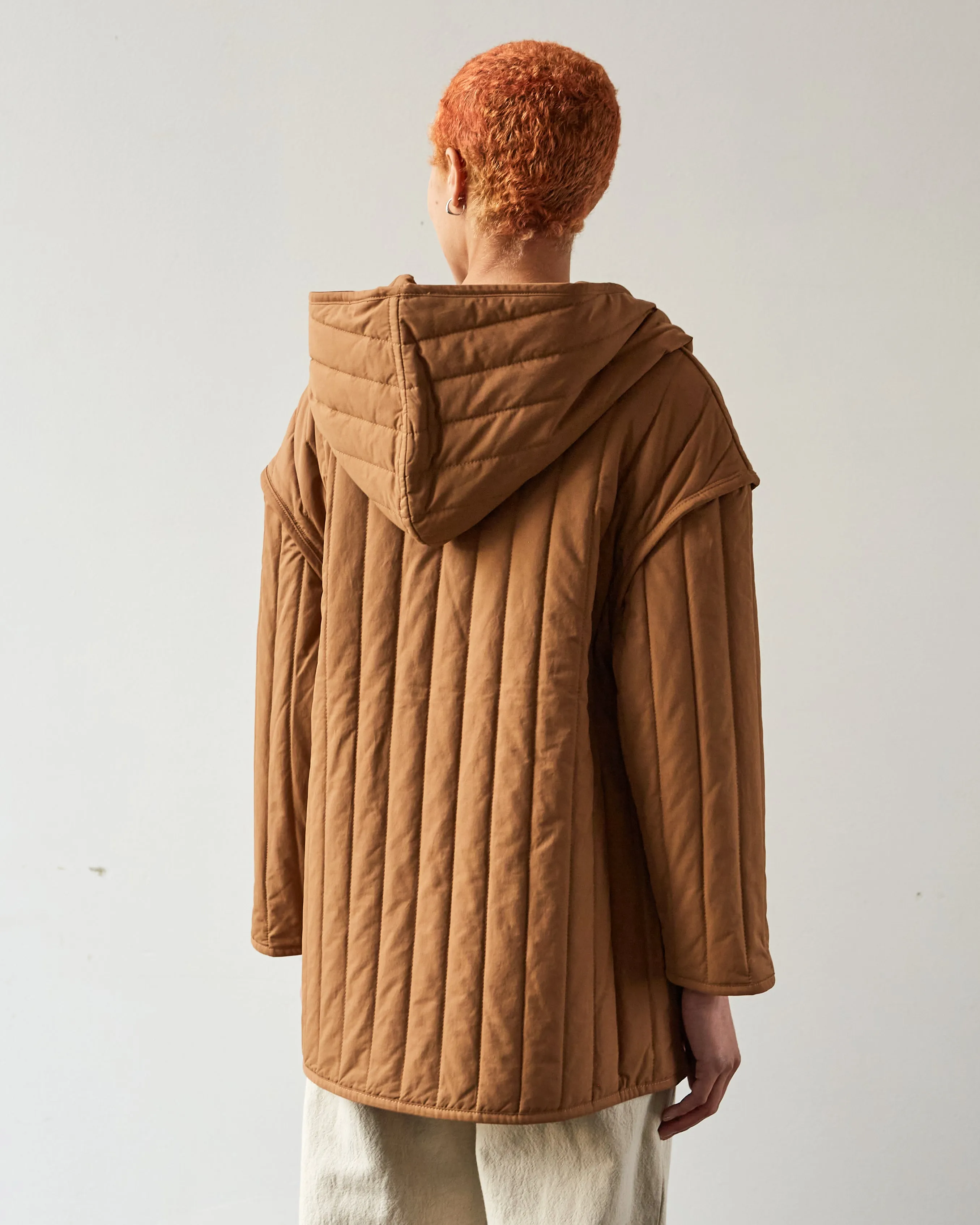 7115 Hooded Quilted Jacket, Caramel