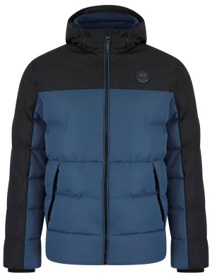 Abu Micro-Fleece Lined Quilted Puffer Jacket with Hood in Sargasso Blue - Tokyo Laundry