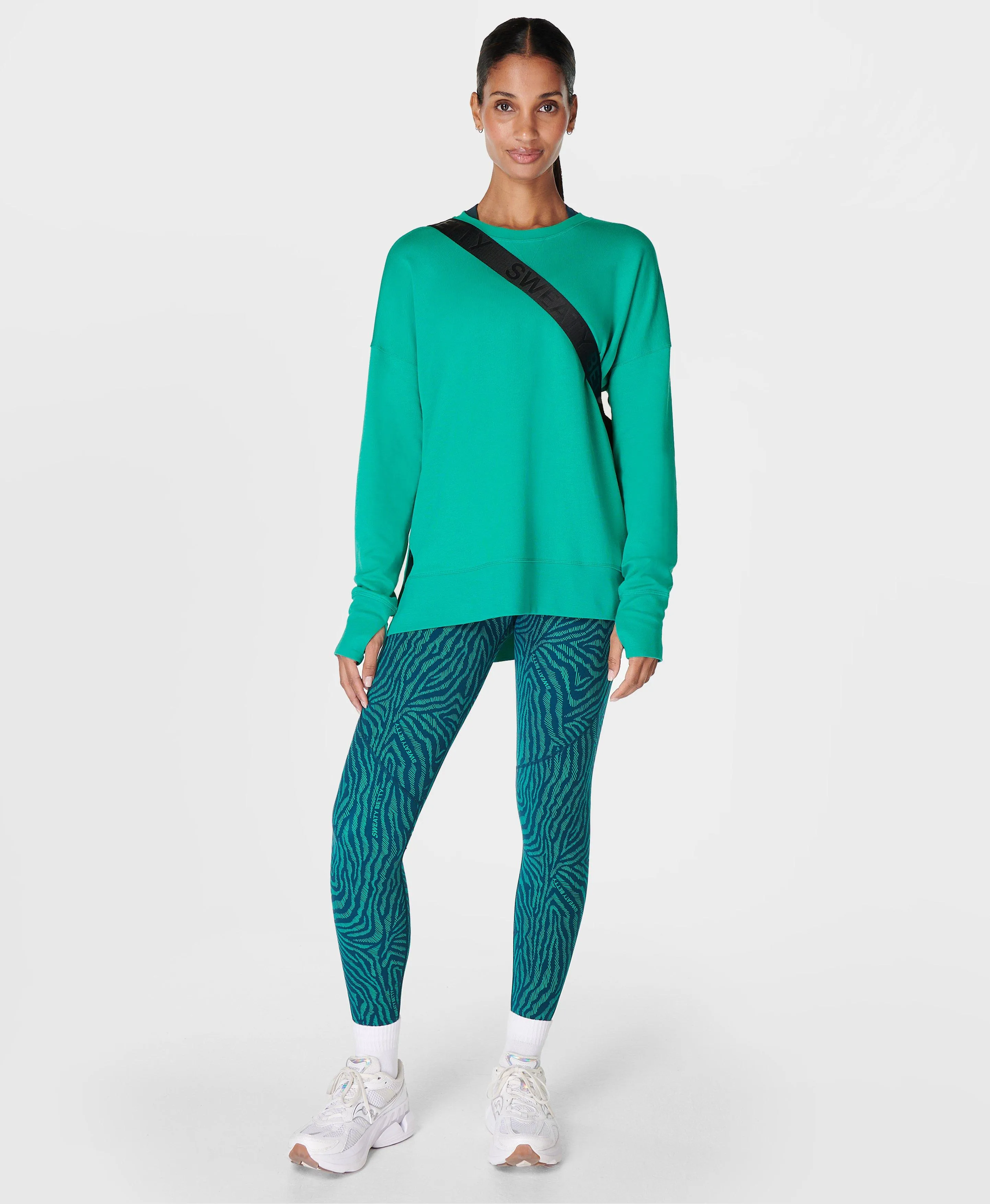 After Class Longline Sweatshir Sb8985 Gem-Green