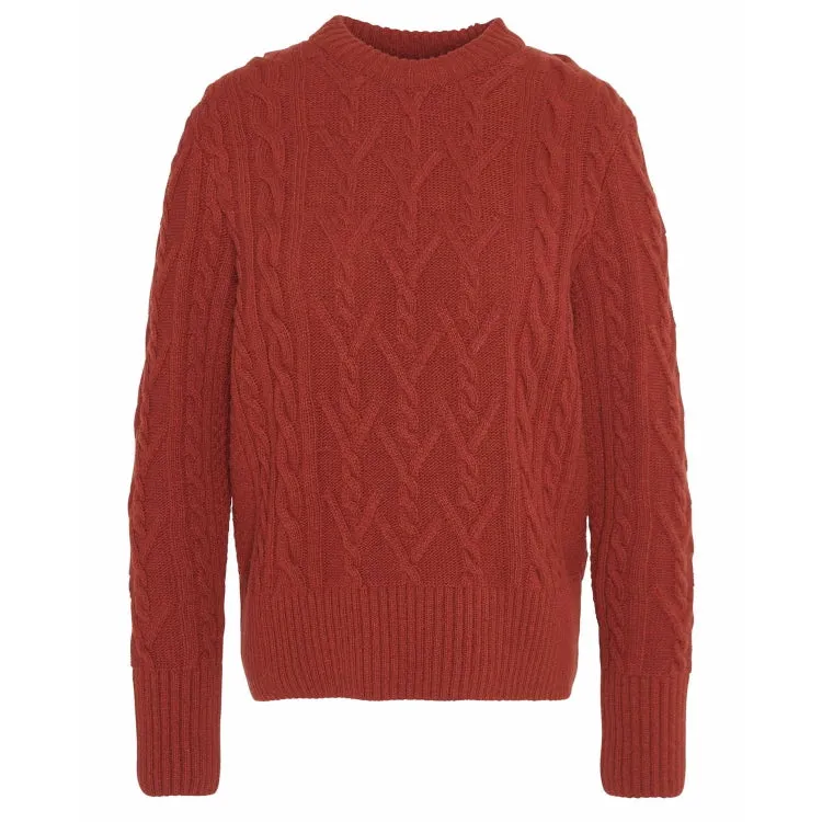 Barbour Ladies Solway Knitted Jumper - Spiced Pumpkin