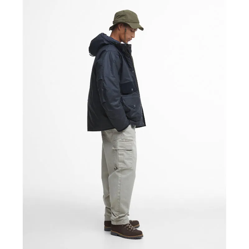 Barbour Weardale Worker Mens Wax Jacket - Navy