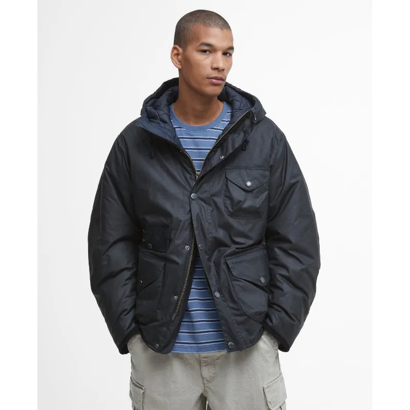 Barbour Weardale Worker Mens Wax Jacket - Navy