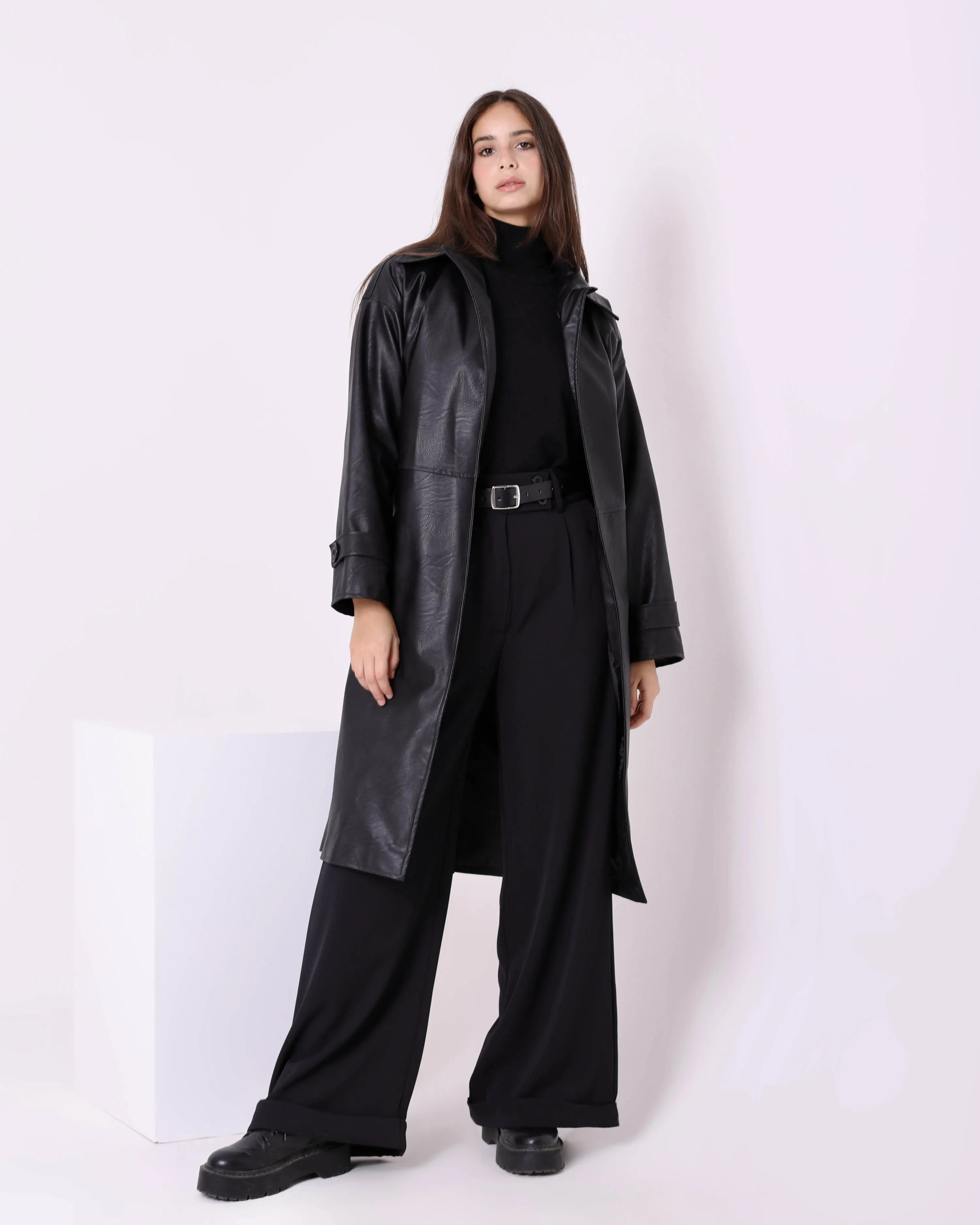 Belted Trench Coat (W712) - Just4Women