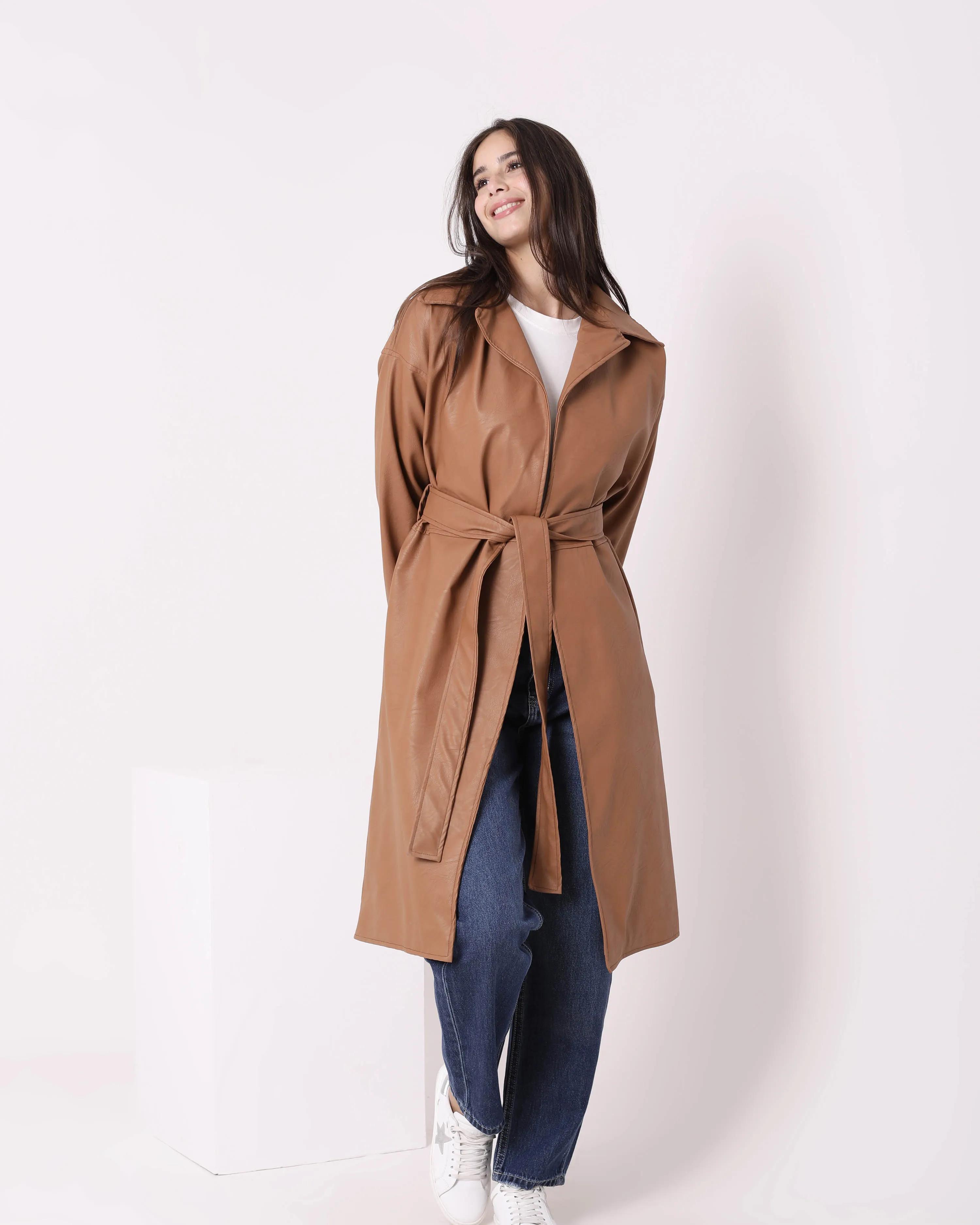 Belted Trench Coat (W712) - Just4Women