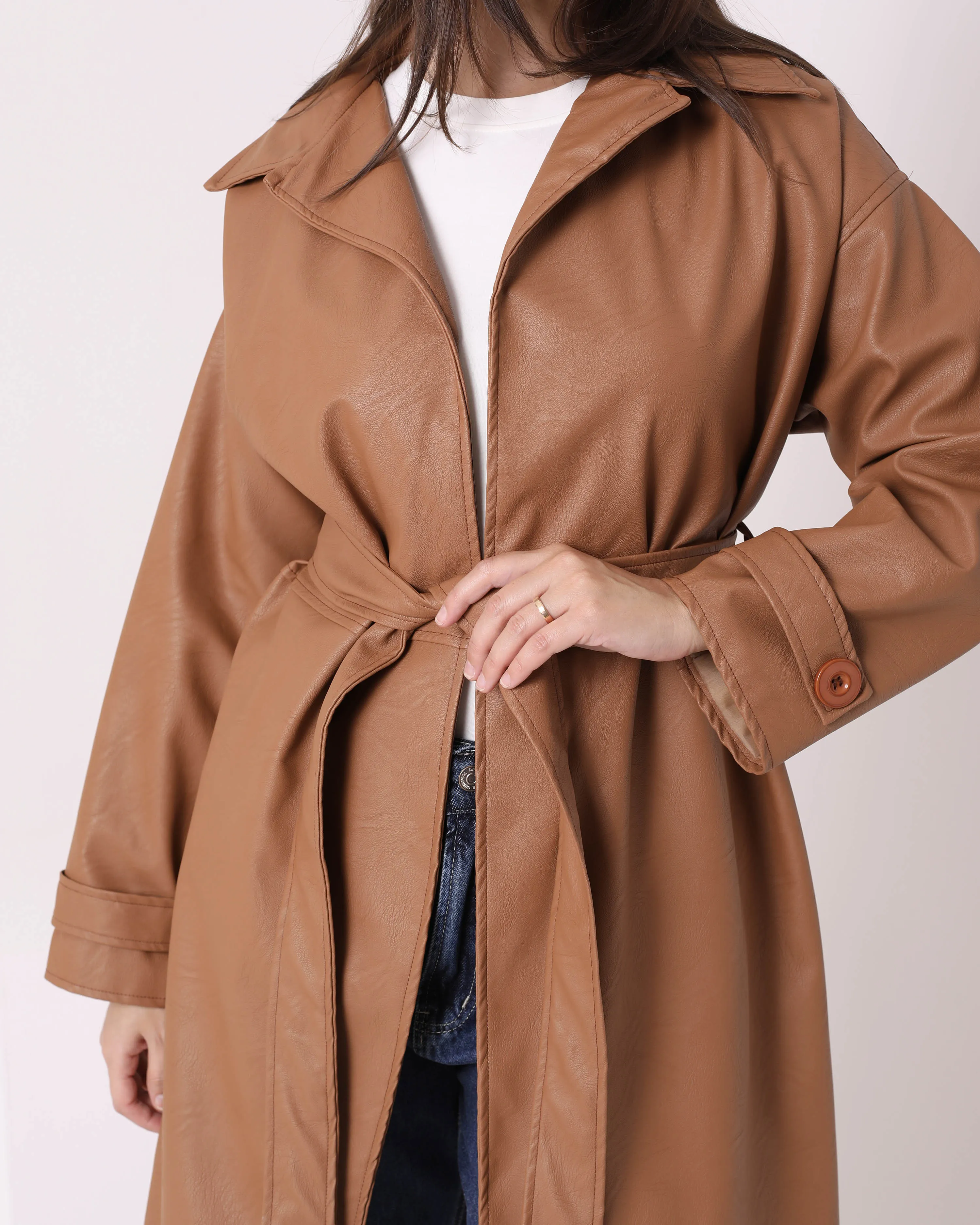 Belted Trench Coat (W712) - Just4Women