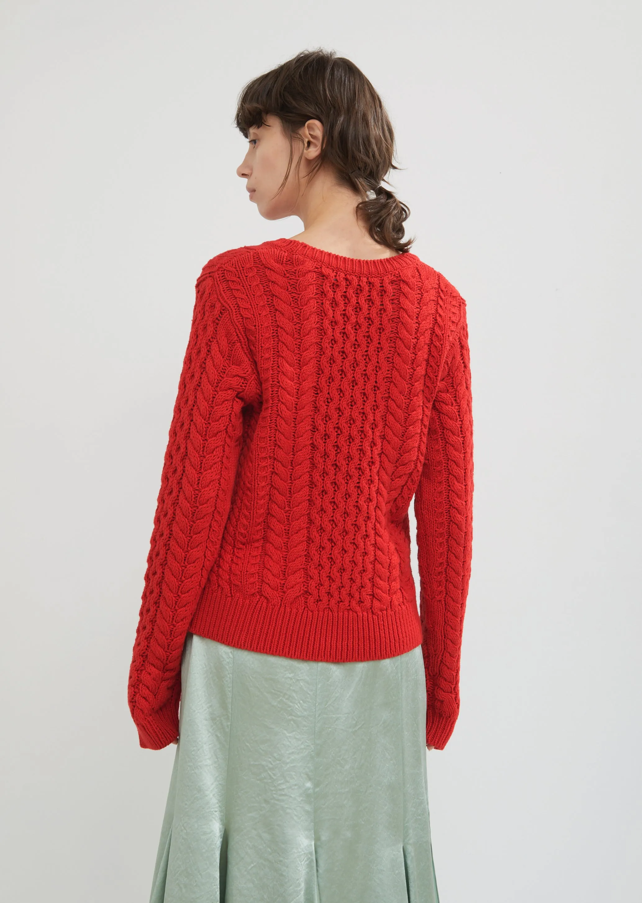 Britta Cotton Cable Knit Sweater