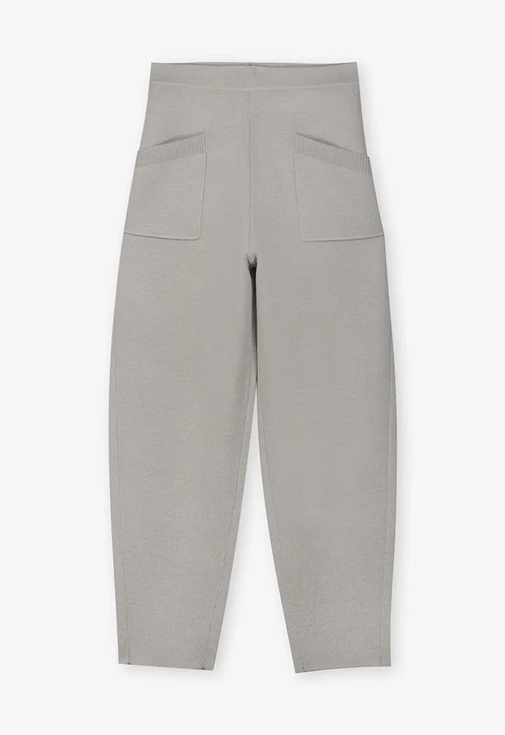 Choice Single Tone Loose Fit Trousers Grey