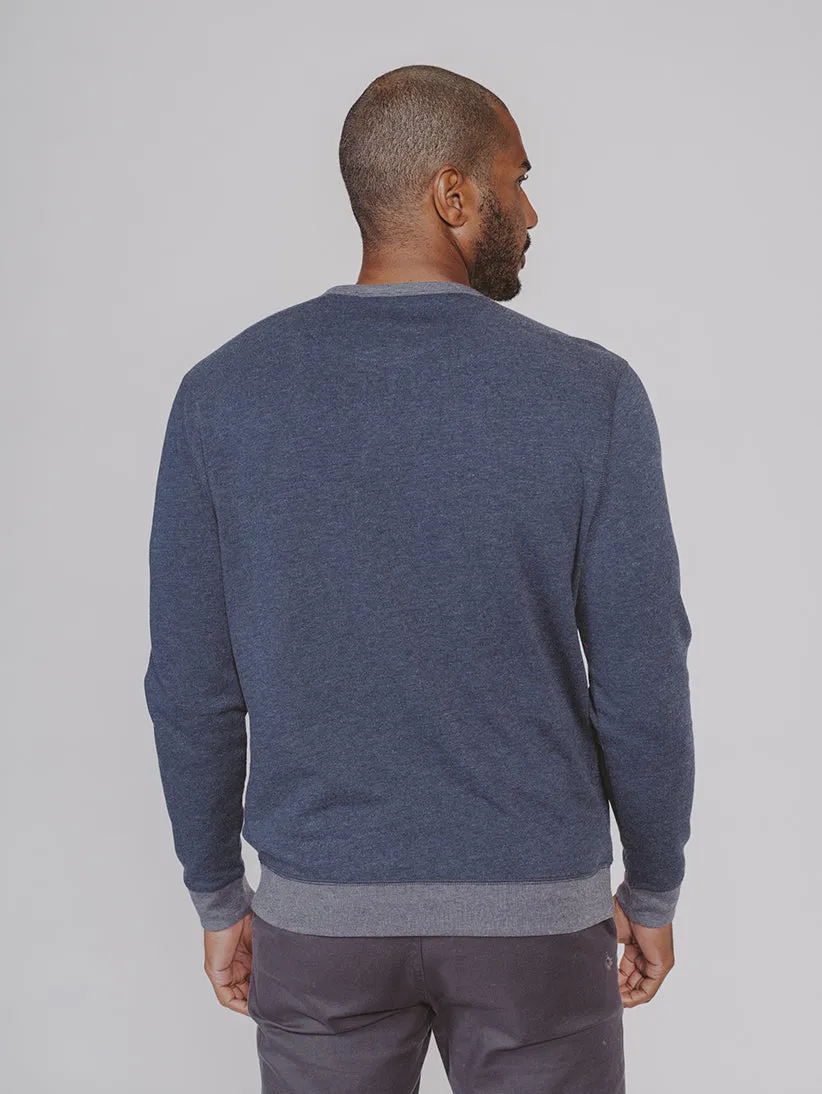 Clay Fleece Pullover in Navy