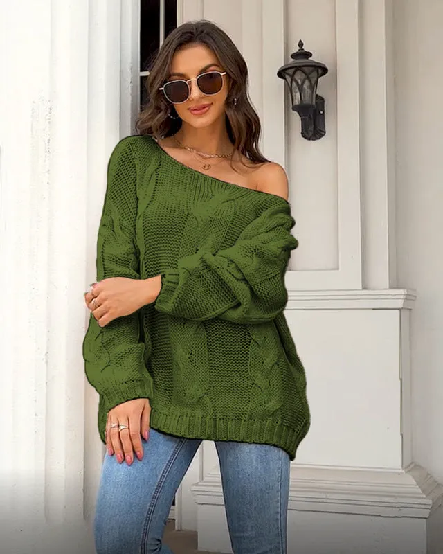 Cozy Chunky Cable Knit Oversized Sweater Jumper