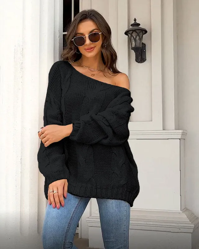 Cozy Chunky Cable Knit Oversized Sweater Jumper