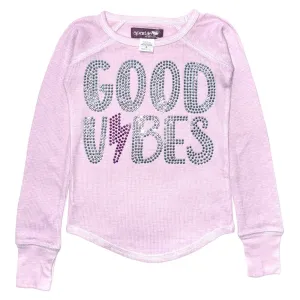 CRYSTAL GOOD VIBES LONG SLEEVE THERMAL TOP