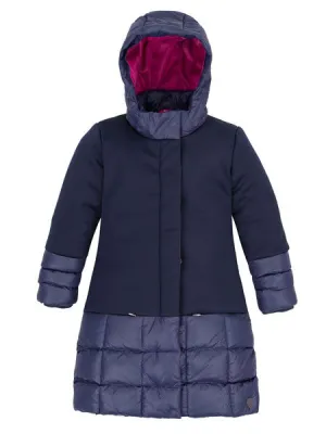 Deux Par Deux Puffy Long Coat Eclipse Blue Sizes 5, 6