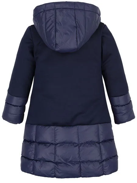 Deux Par Deux Puffy Long Coat Eclipse Blue Sizes 5, 6