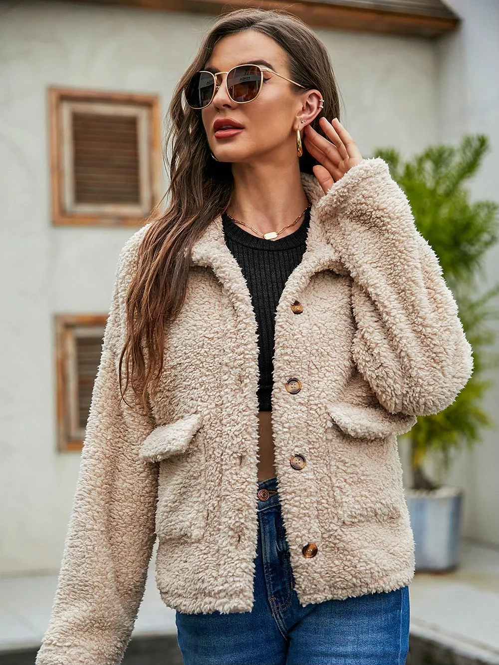 Faux Shearling Teddy Jacket