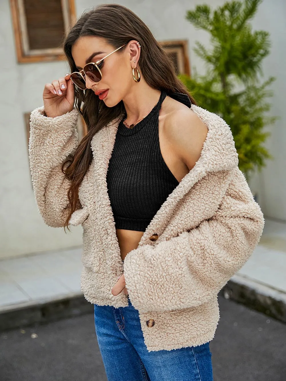 Faux Shearling Teddy Jacket