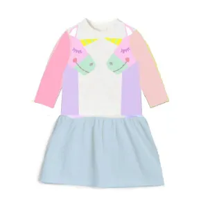 Fleece Dress w/ Unicorn Print - Stella McCartney