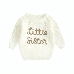 Handcrafted "Little Sister" Knitted Baby Sweater