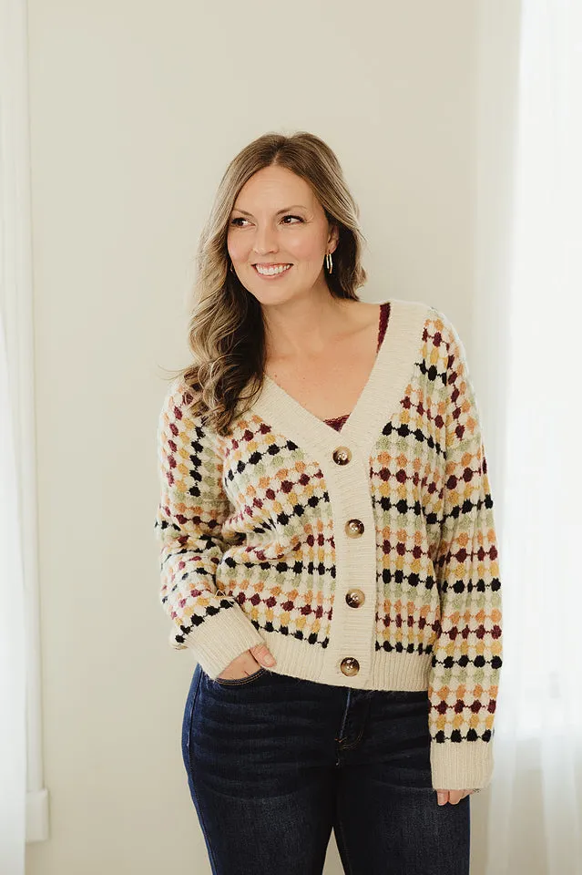 Hexagon Boyfriend Cardigan