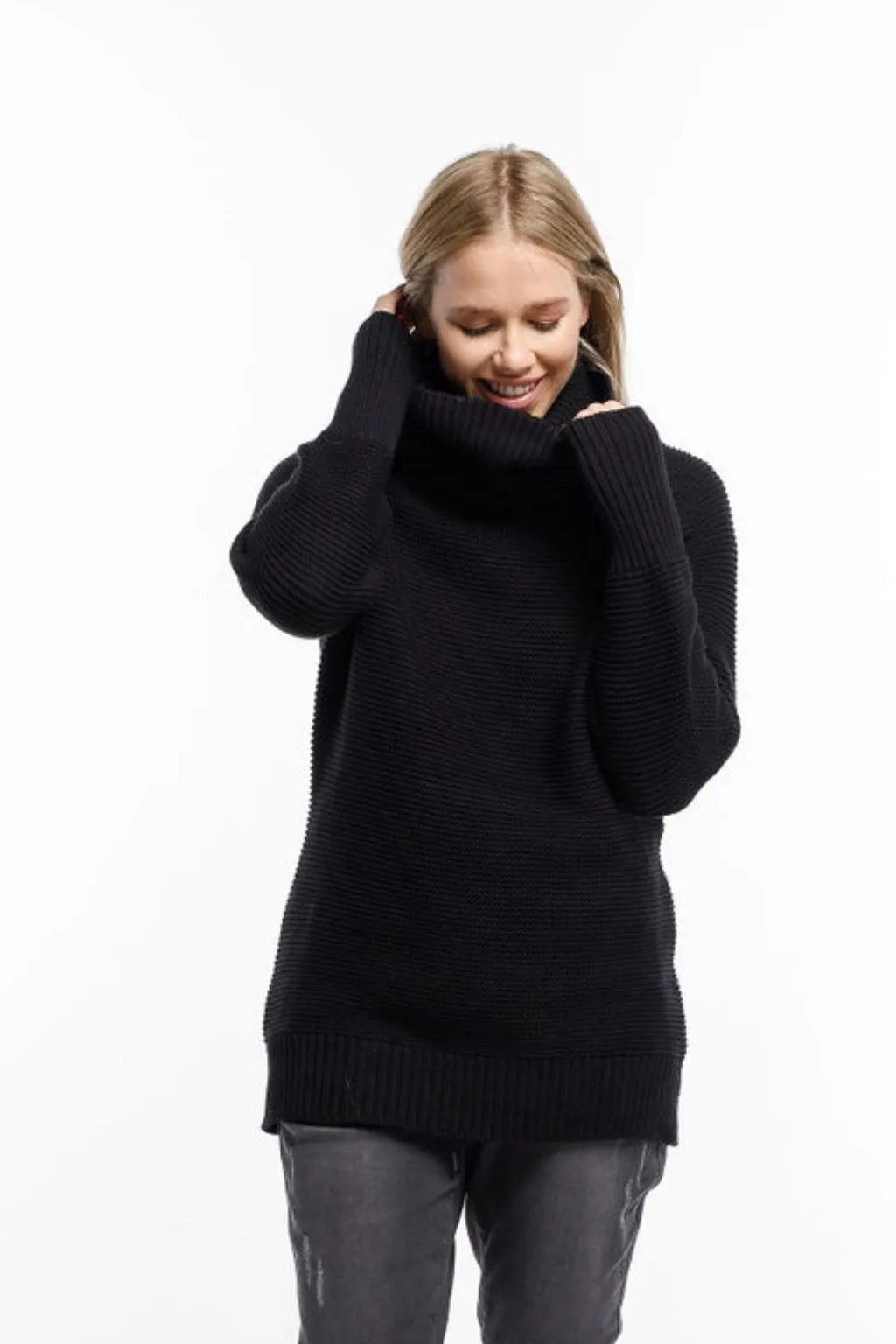 Home Lee Chunky Sweater - Black