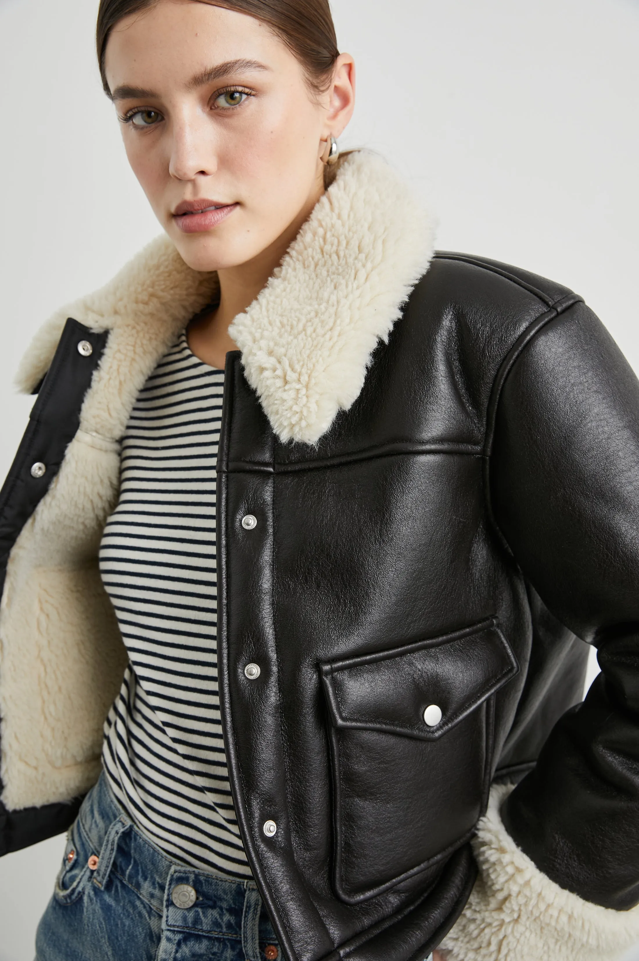 IMANI JACKET - BLACK IVORY