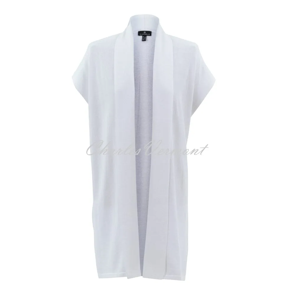 Marble Longline Cover-up Cardigan - Style 7466-102 (White)