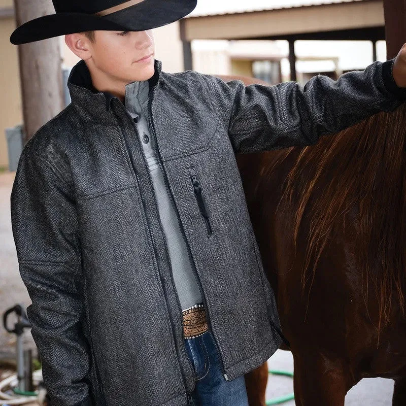 Men's Stone Jacket - Black Herringbone