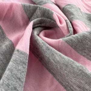 Pink & Heather Grey | Stripe Jersey R|S - SKU 7501E #S/FF-2