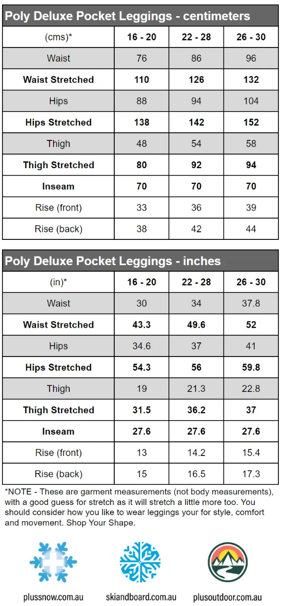 Poly Deluxe Pocket Women's Plus Size Legging Garden Print Sizes 22-28