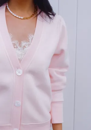 "The Czara" - Cropped Cardigan (Pink)