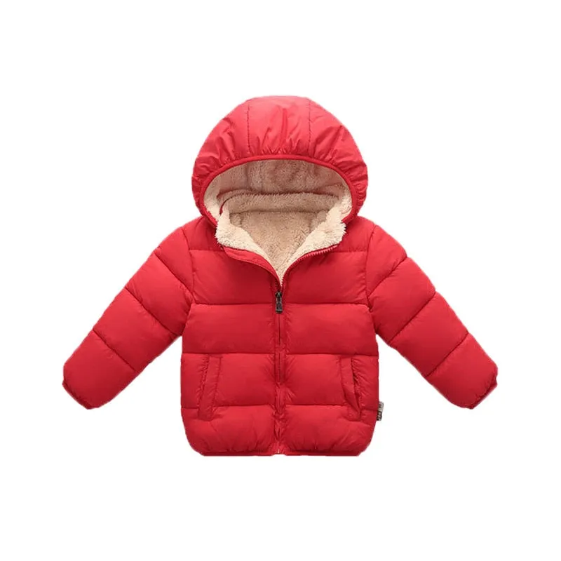 Red Padded Coat, Size 1-5 Yrs