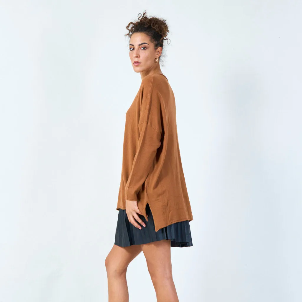 Relaxed long sleeve tunic wholesale