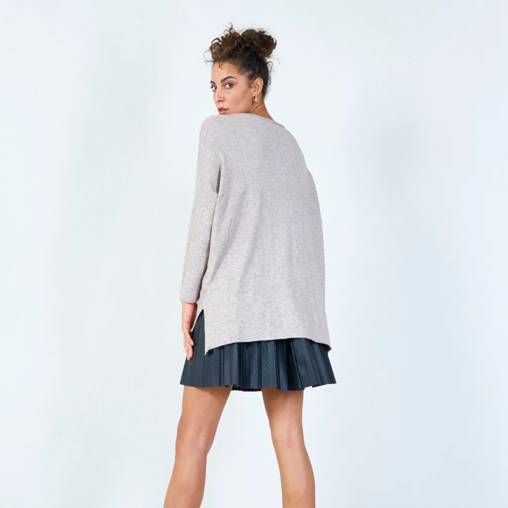 Relaxed long sleeve tunic wholesale