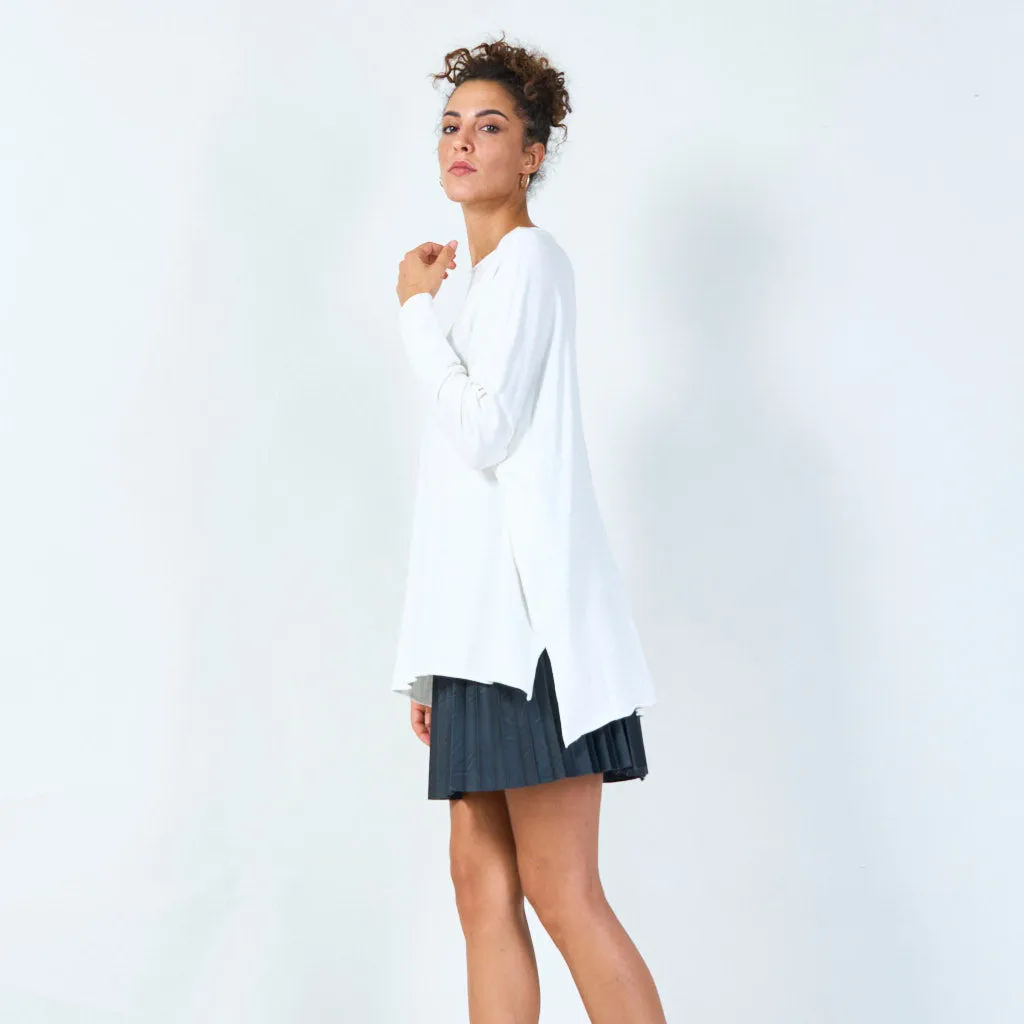 Relaxed long sleeve tunic wholesale