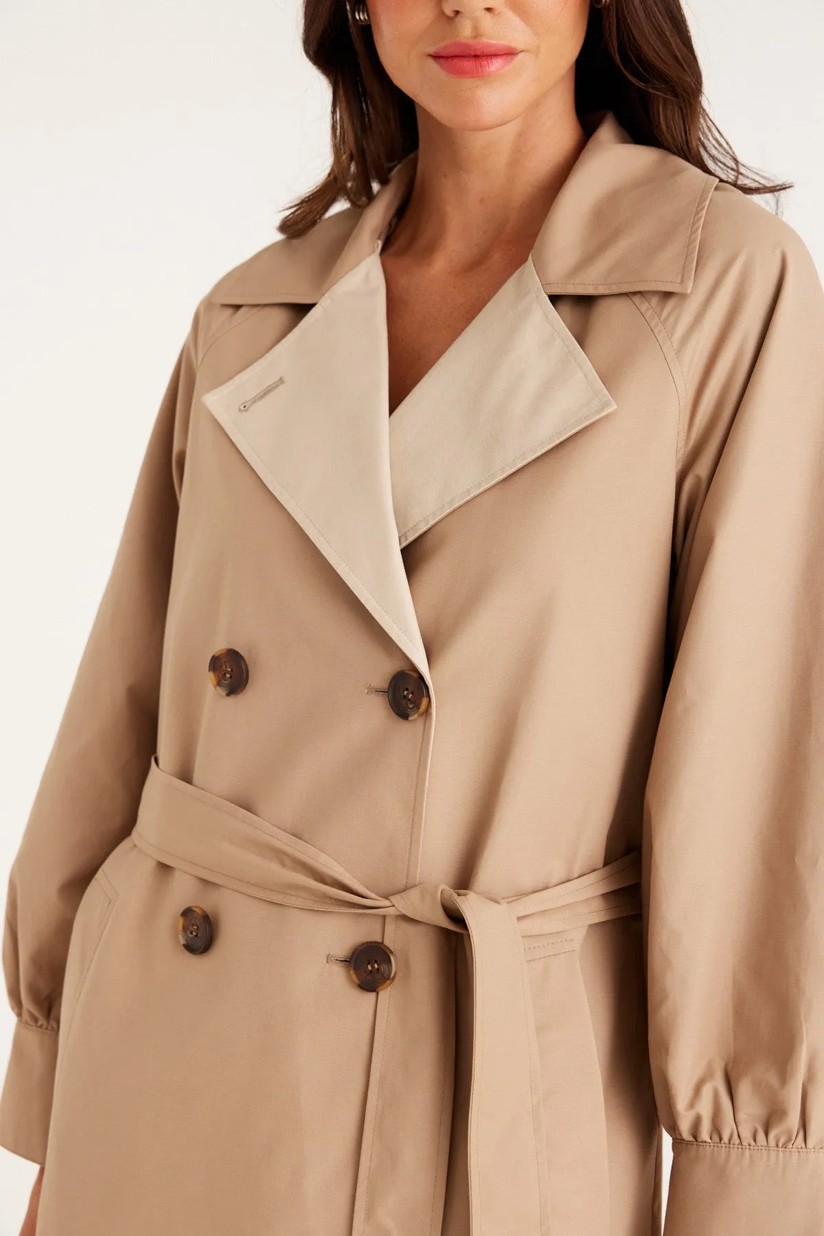 Spring Trench Coat - Latte