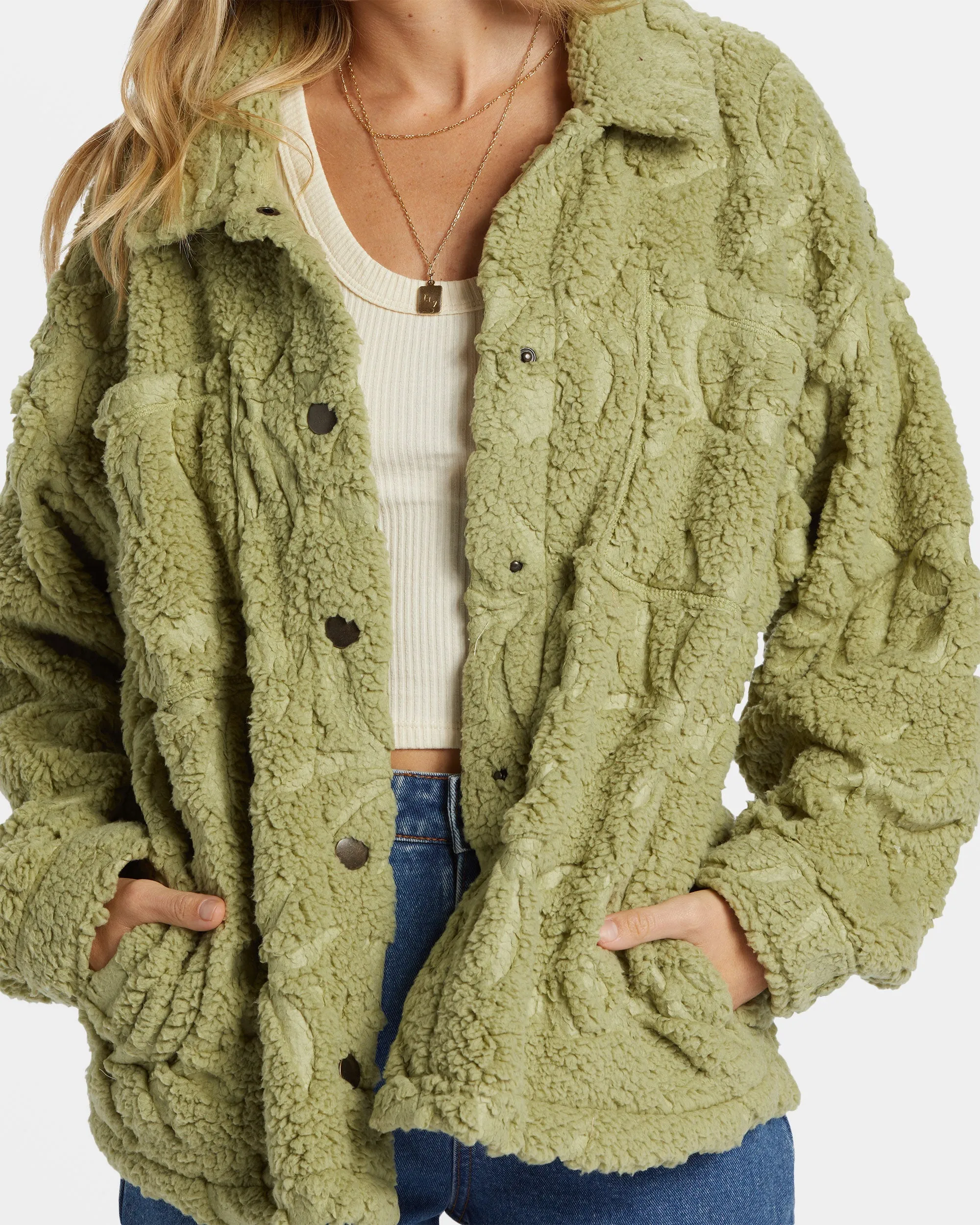 Sundown Sherpa Jacket - Avocado