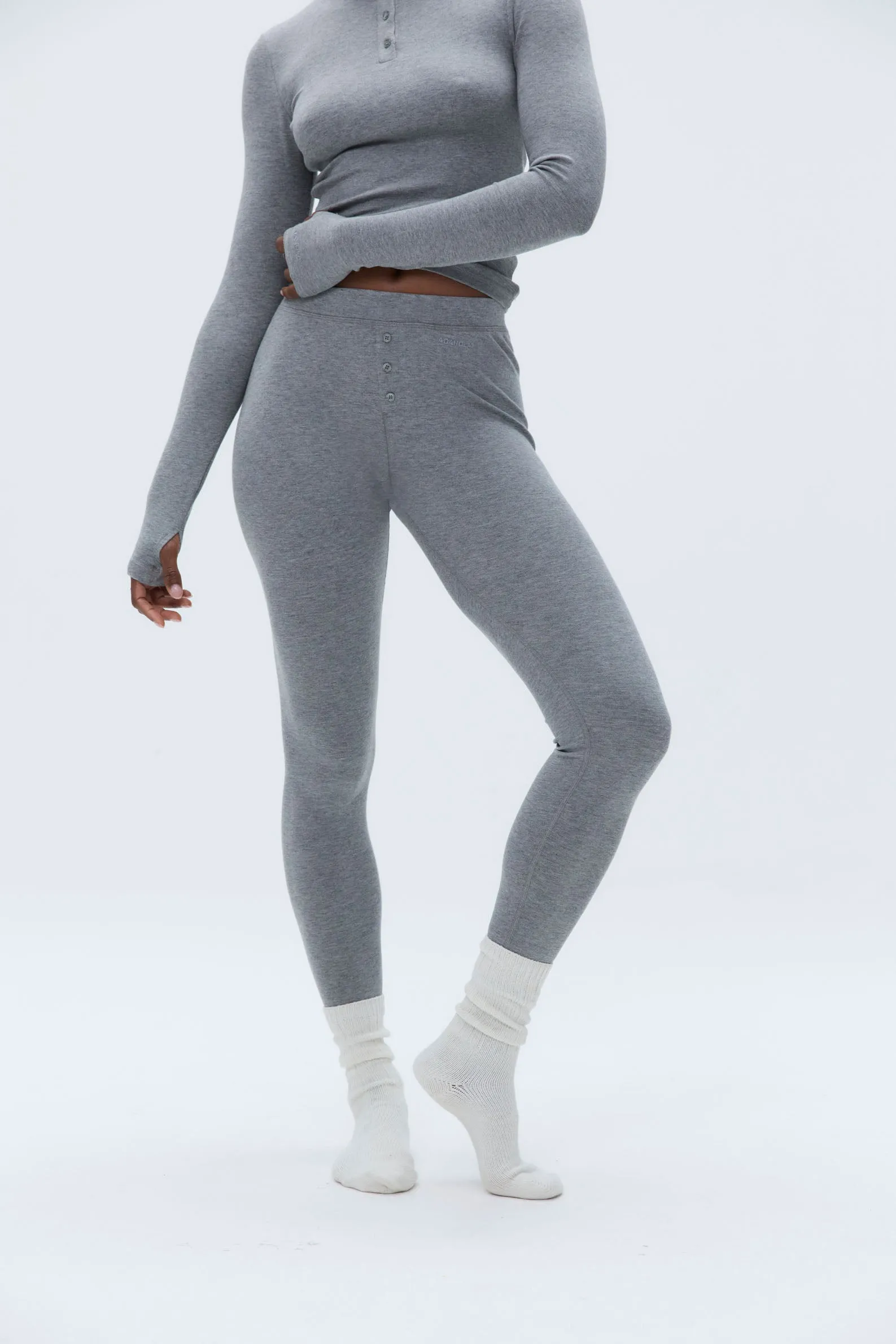 Thermal Leggings - Grey Melange