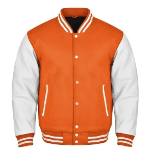 Varsity Jacket - Orange White