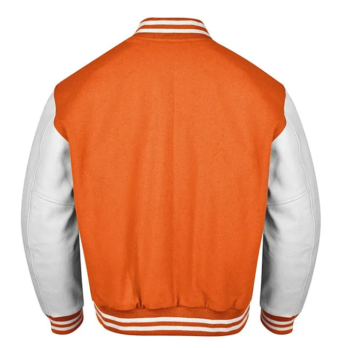 Varsity Jacket - Orange White