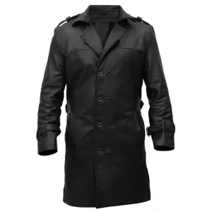 Watchmen Men's Leather Trench Coat