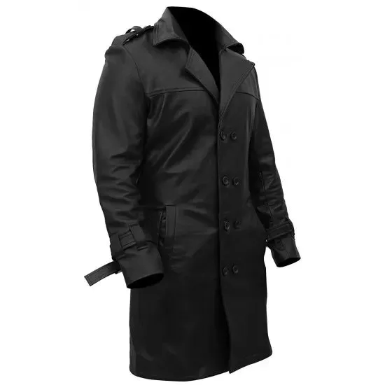 Watchmen Men's Leather Trench Coat