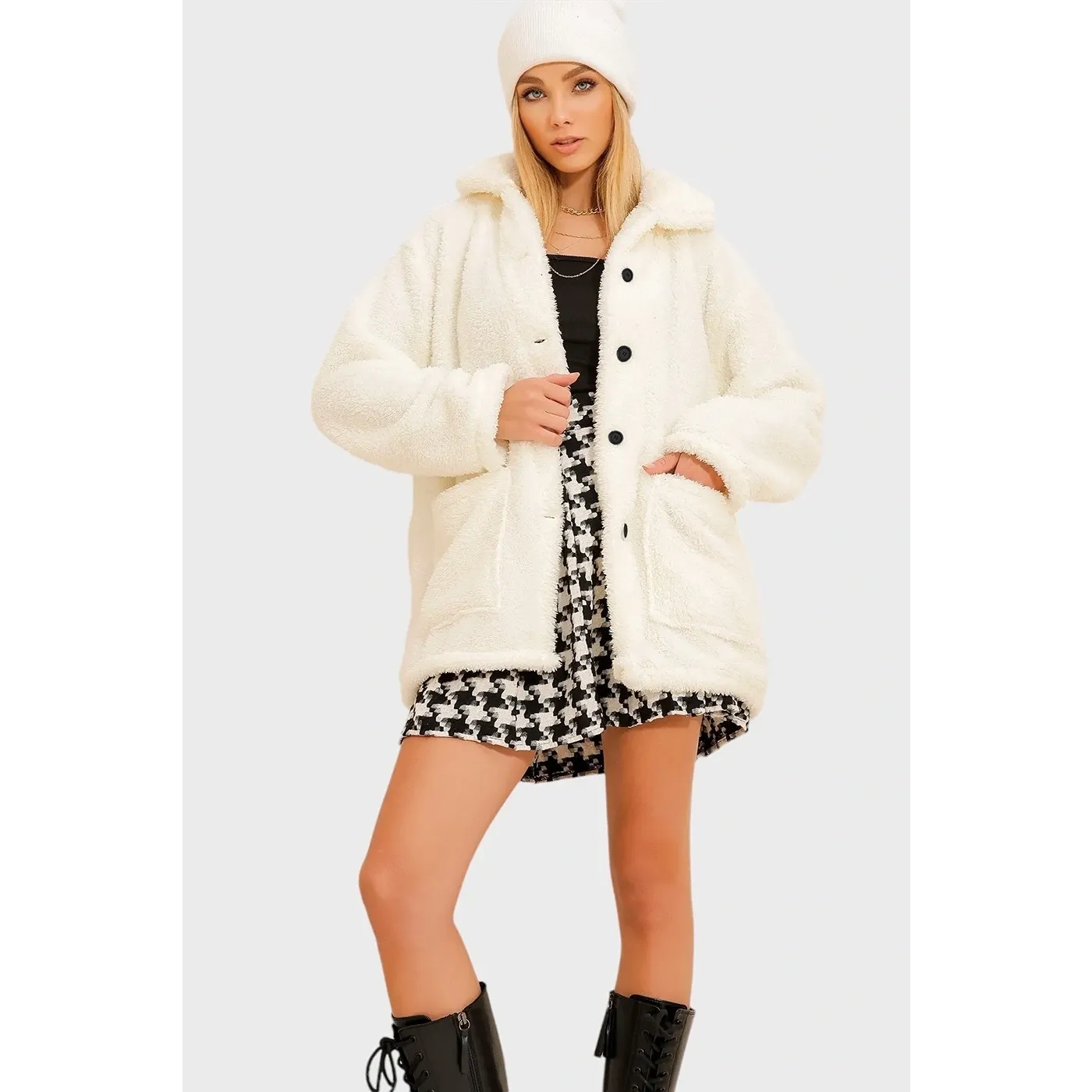 White Teddy Coat Jacket