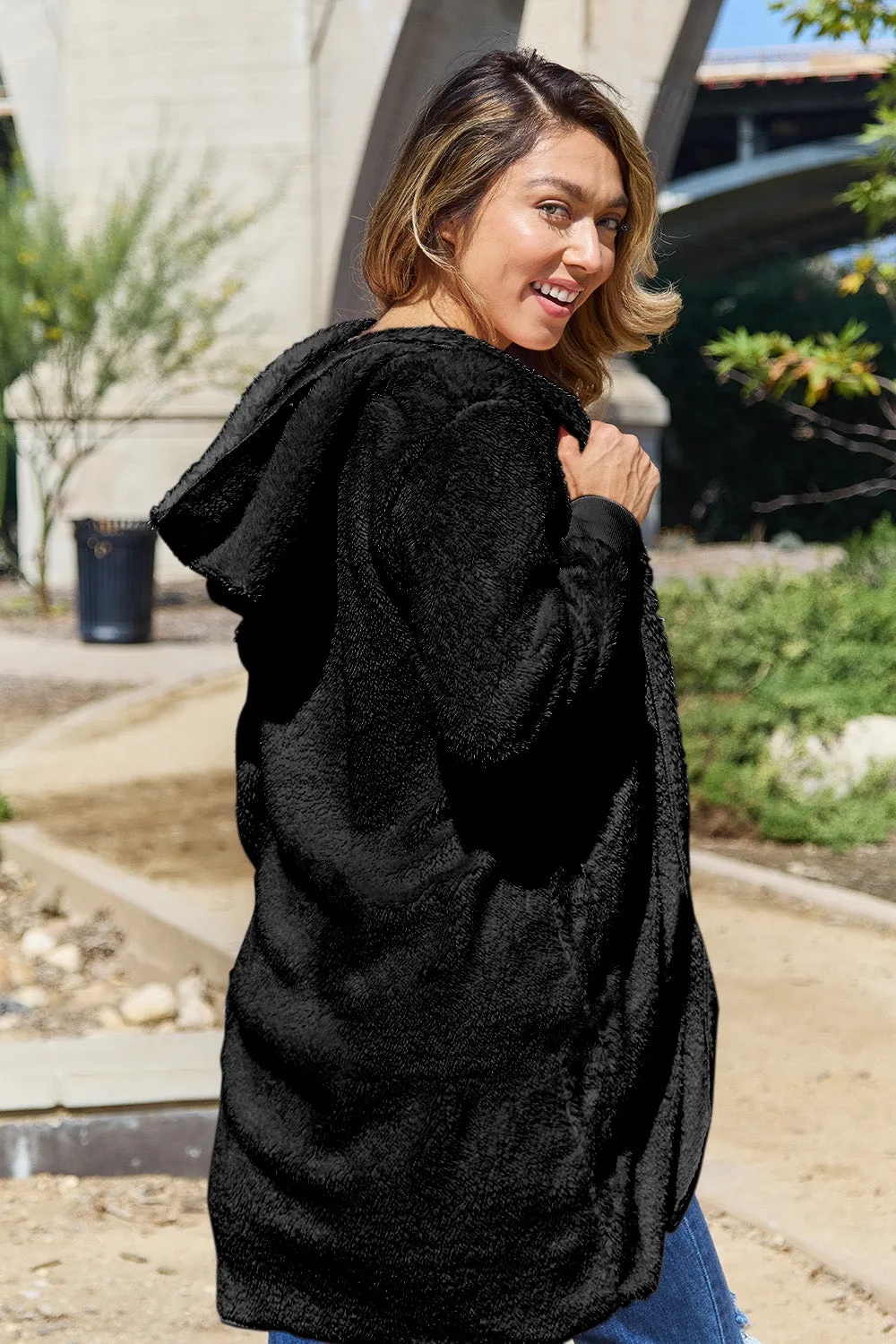 Whitney Hooded Teddy Bear Jacket with Thumbholes