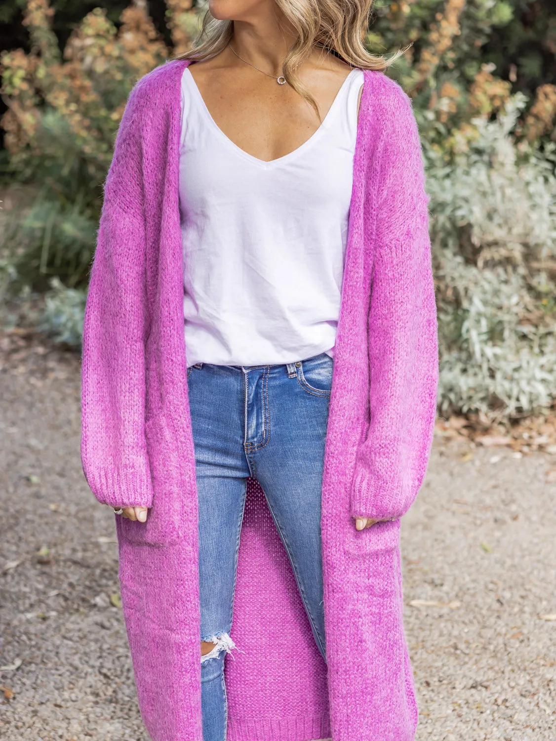 Zelda Longline Cardigan - Lilac